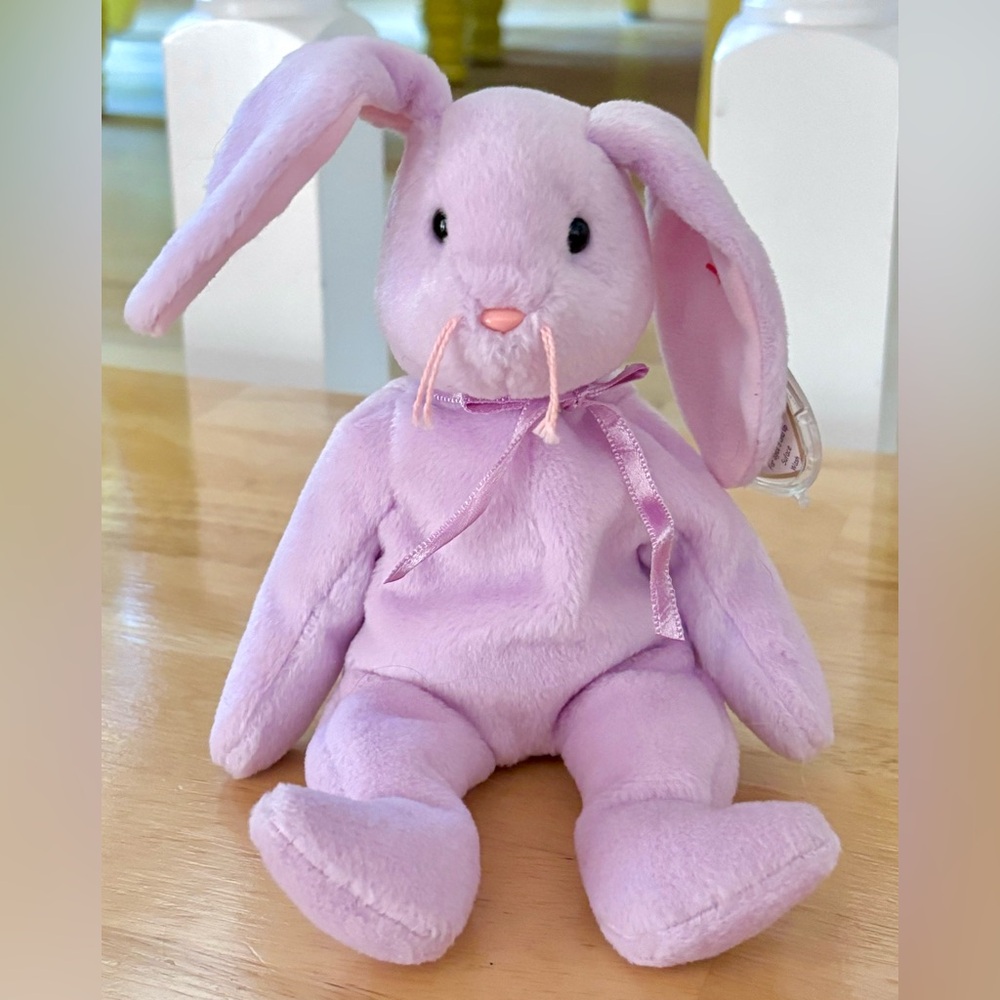 1996 4118 Floppity Retired Pastel Purple Bunny Rabbit Easter Ty Beanie Baby MWMT